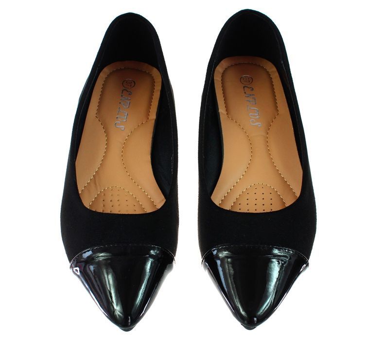 Rozmiar: 38 Baleriny Damskie Lakierowany Nosek Balerinki 6384