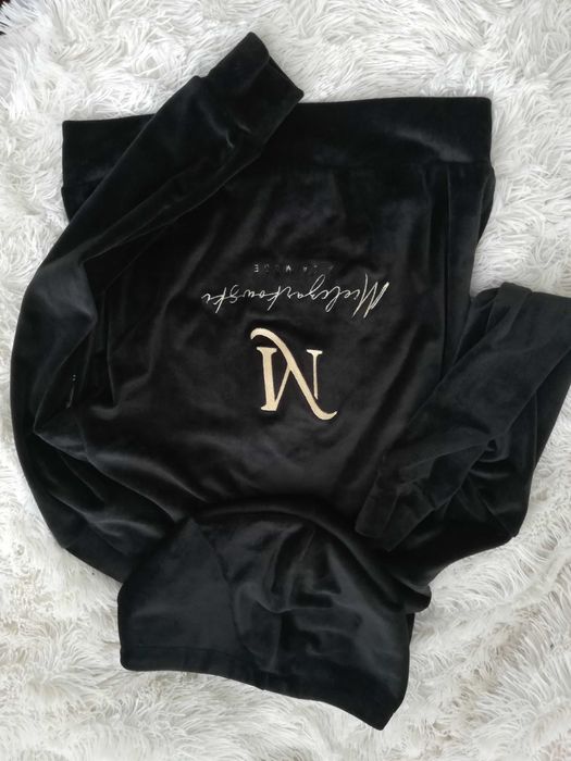 bluza Mielczarkowski xs s 36 czarna bluza welurowa Mielczarkowski s 36