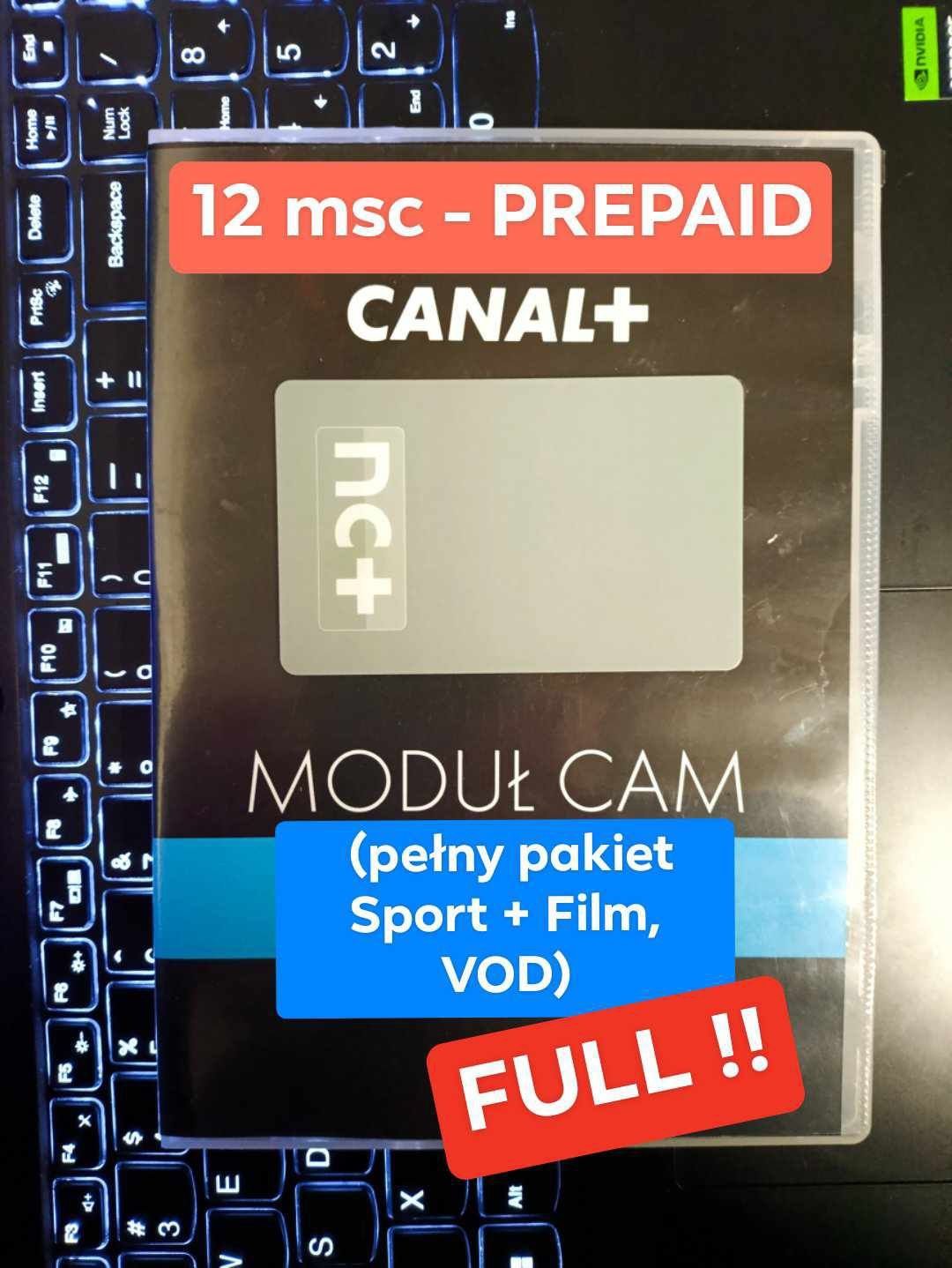 Moduł NC+ CAM (+ 12m TV + Eleven, Polsat Sport Premium) BEZ ABONAMENTU