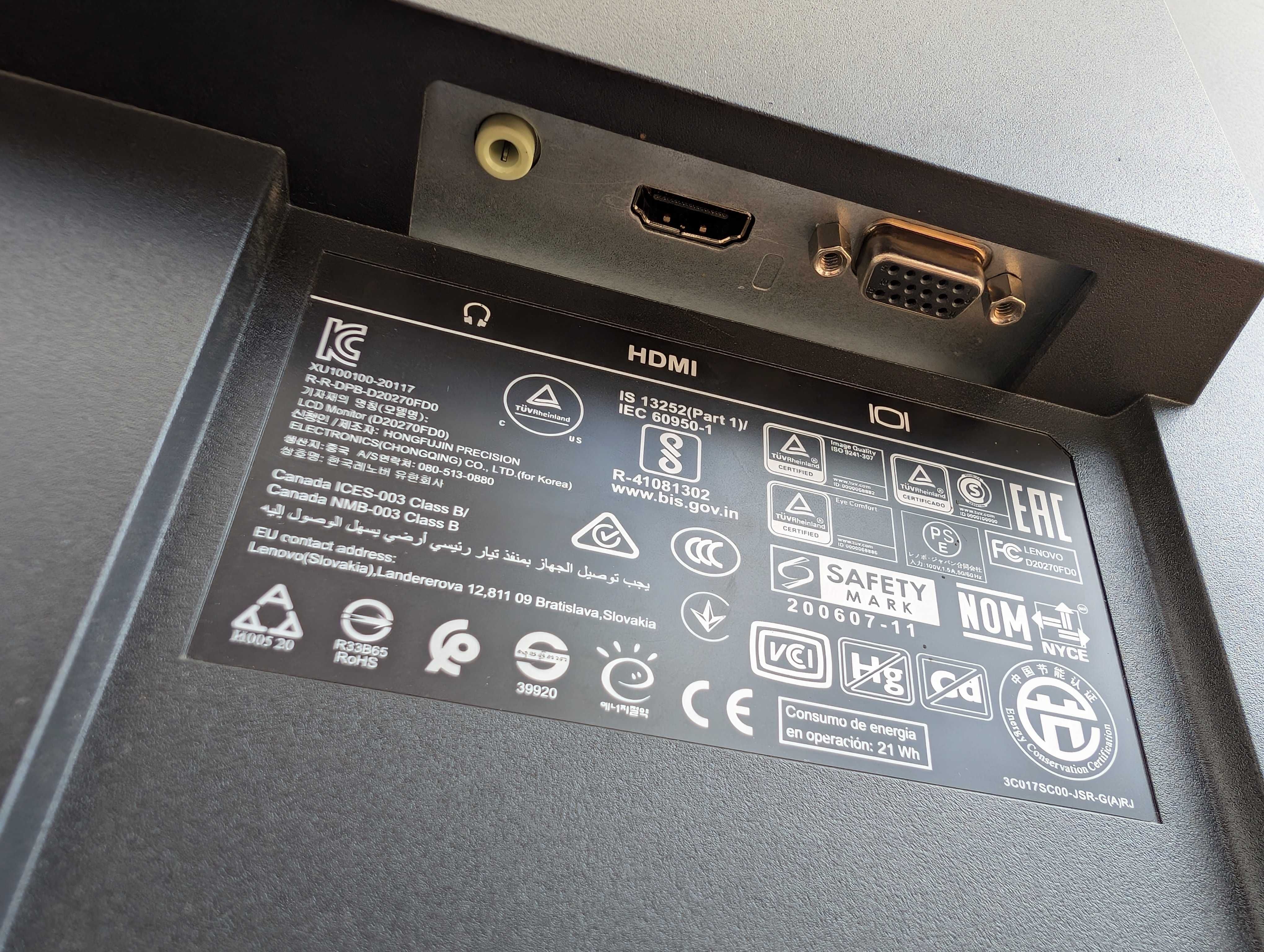 Monitor Lenovo 27" usado com garantia