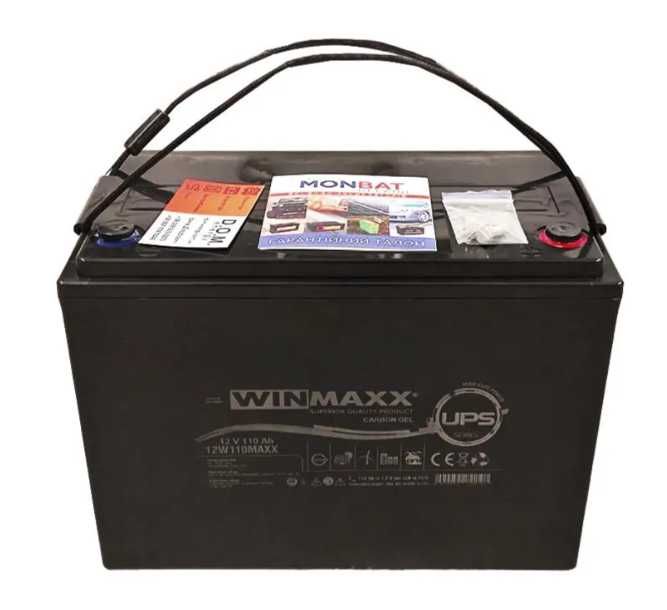 Акум батарея гель АГМ AGM MONBAT WINMAXX 110Ah для інвертора ДБЖ ИБП
