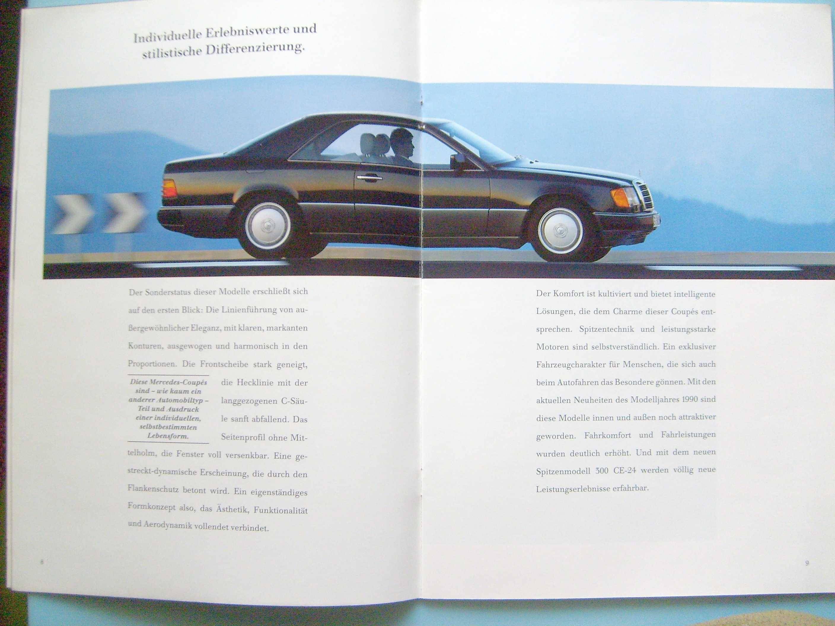 MERCEDES W124 COUPE / C124 230CE 300CE 300CE-24 '89 * prospekt 36 str.