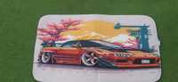Ręcznie robiony/Handmade dywan samochód drift Japonia Motorsport