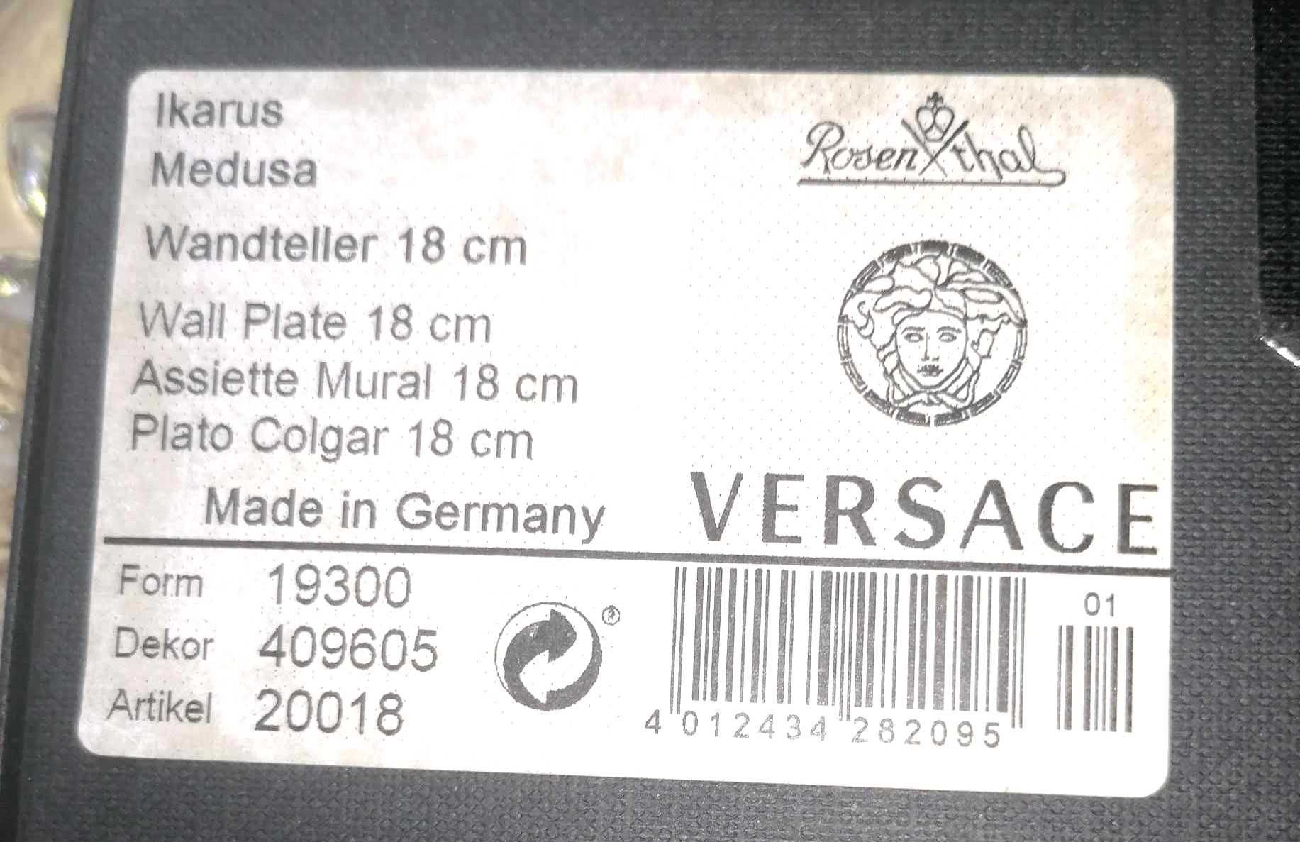 Prato colecção porcelana Rosenthal Versace (MEDUSA ) com 18cm