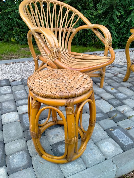 Komplet mebli rattanowych.
