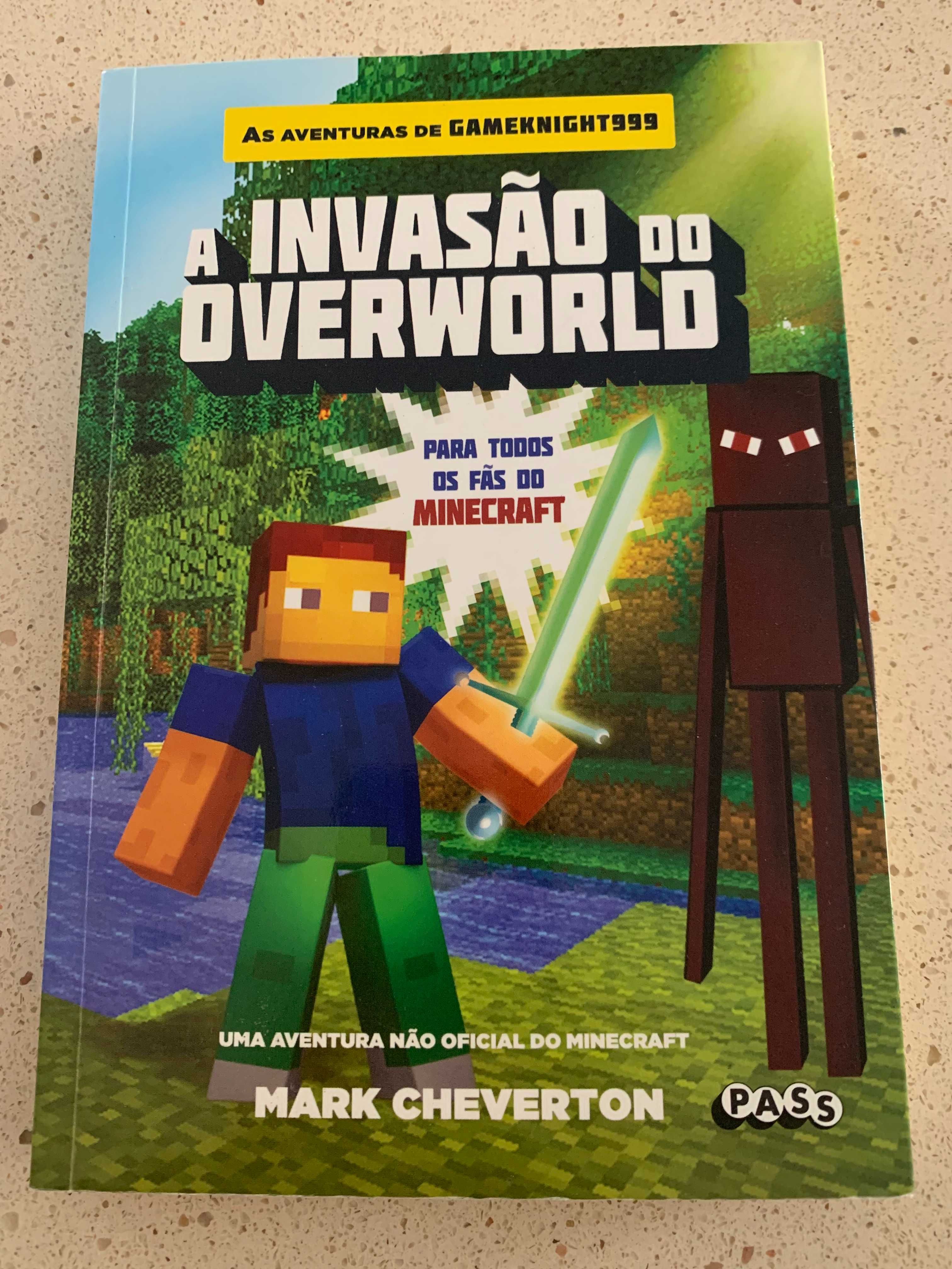 Livro como NOVO - "A Invasão do Overworld" para fãs de Minecraft