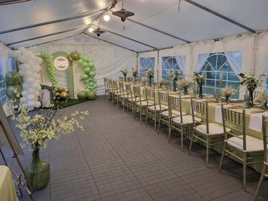 Podłoga modułowa, wynajem, namioty, krzesła do ślubu