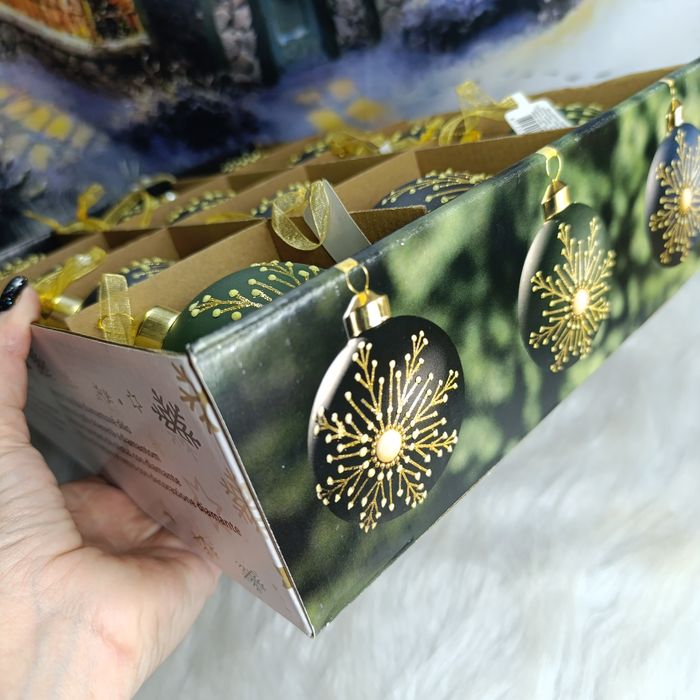 12 шт Новорічний декор прикраса чорний шар скляний іграшка куля скло