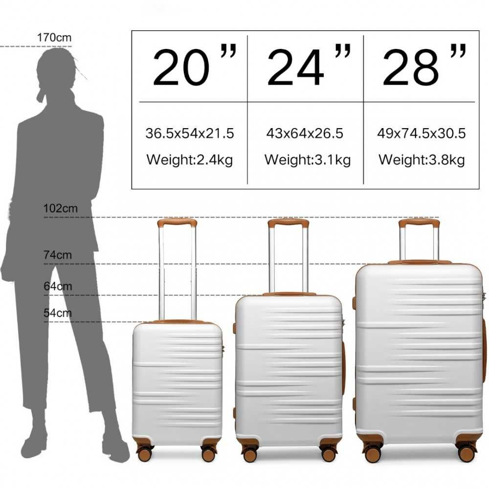 British Traveller Walizka twarda średnia ABS K2391L WE 20 34 l