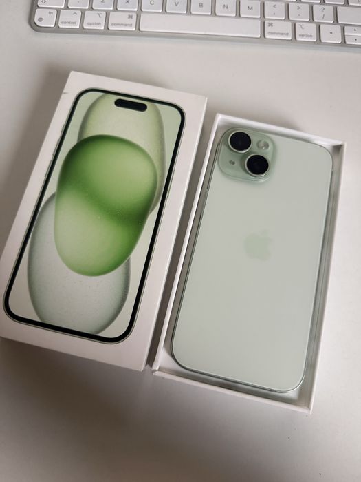 iPhone 15 128gb Green Idealny Bateria 91% od nowości