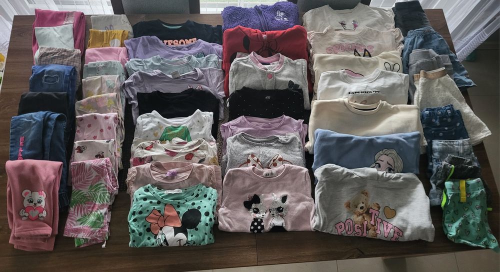 Mega paka ubranek dla dziewczynki 98-104cm ponad 60szt
