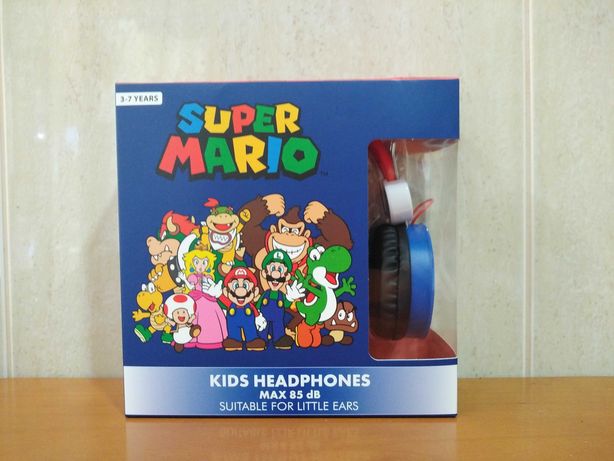 Super Mario Kids Headphones Nintendo Oficial Novo Selado para criança