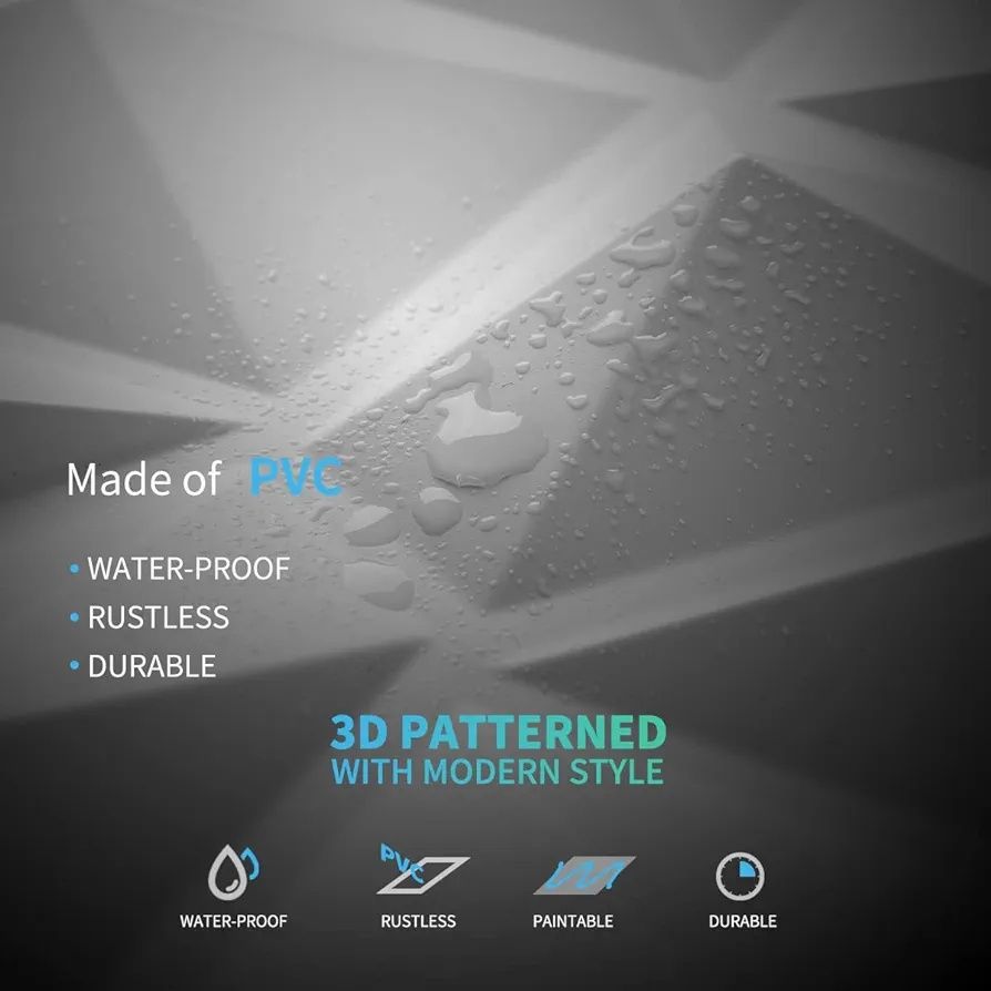 Art3d Panele Ścienne 3D White Diamond - Nowoczesny Akcent w Twoim domu