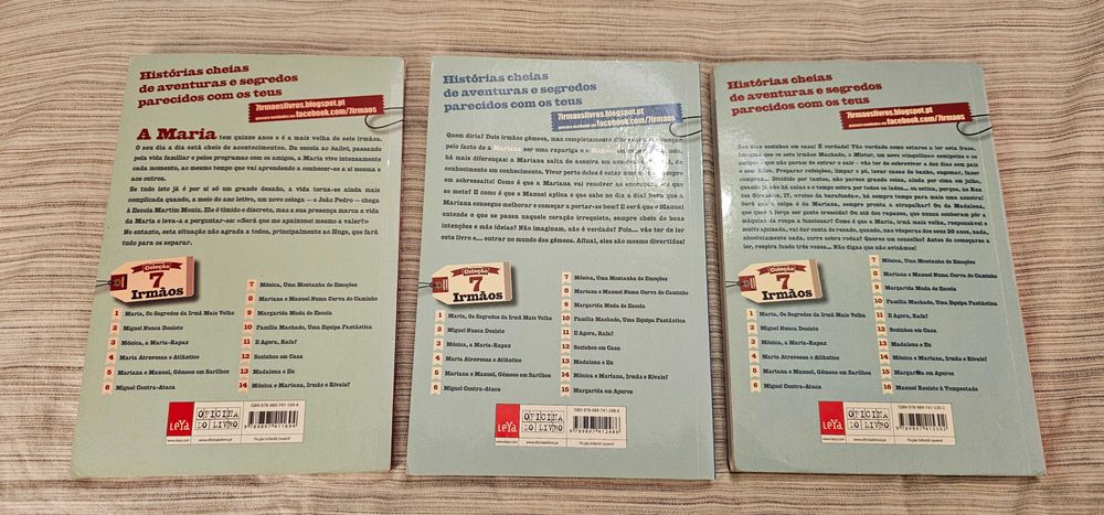 3 Livros da coleção "Sete Irmãos"
