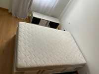 Cama casal com colchão 19 cm e Banco