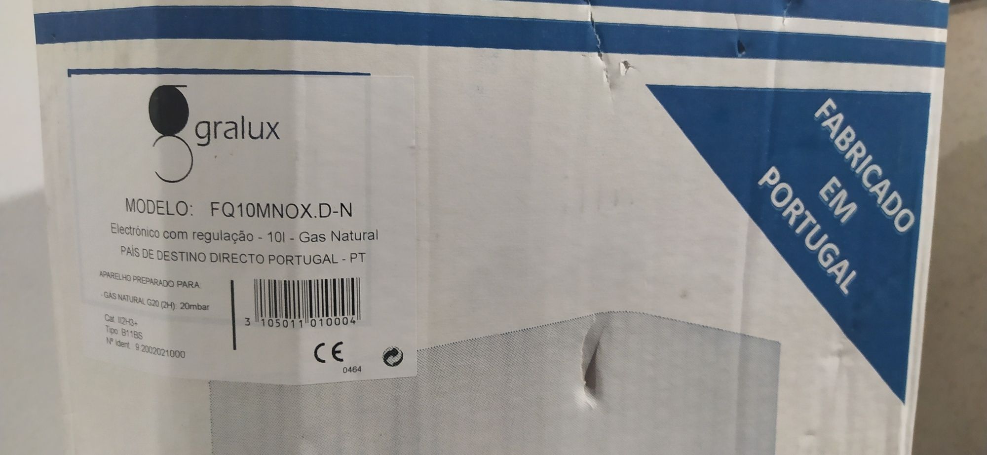 Esquentador Termostático Gralux - 10L - COMO NOVO - Apoio painel Solar