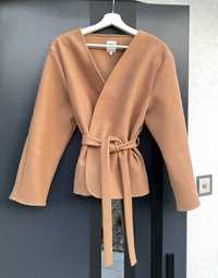 Kimono narzutka płaszczowa kurtka wiązana camel brązowa karmelowa