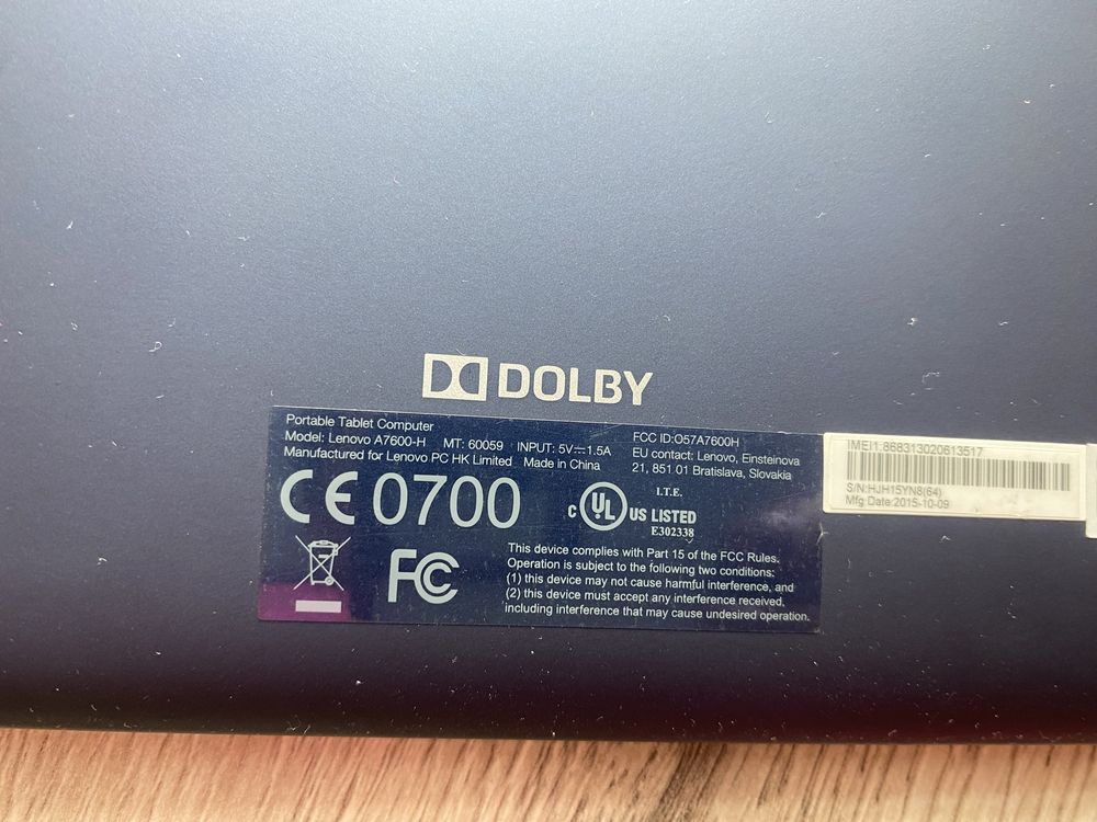 Tablet Lenovo A7600-H