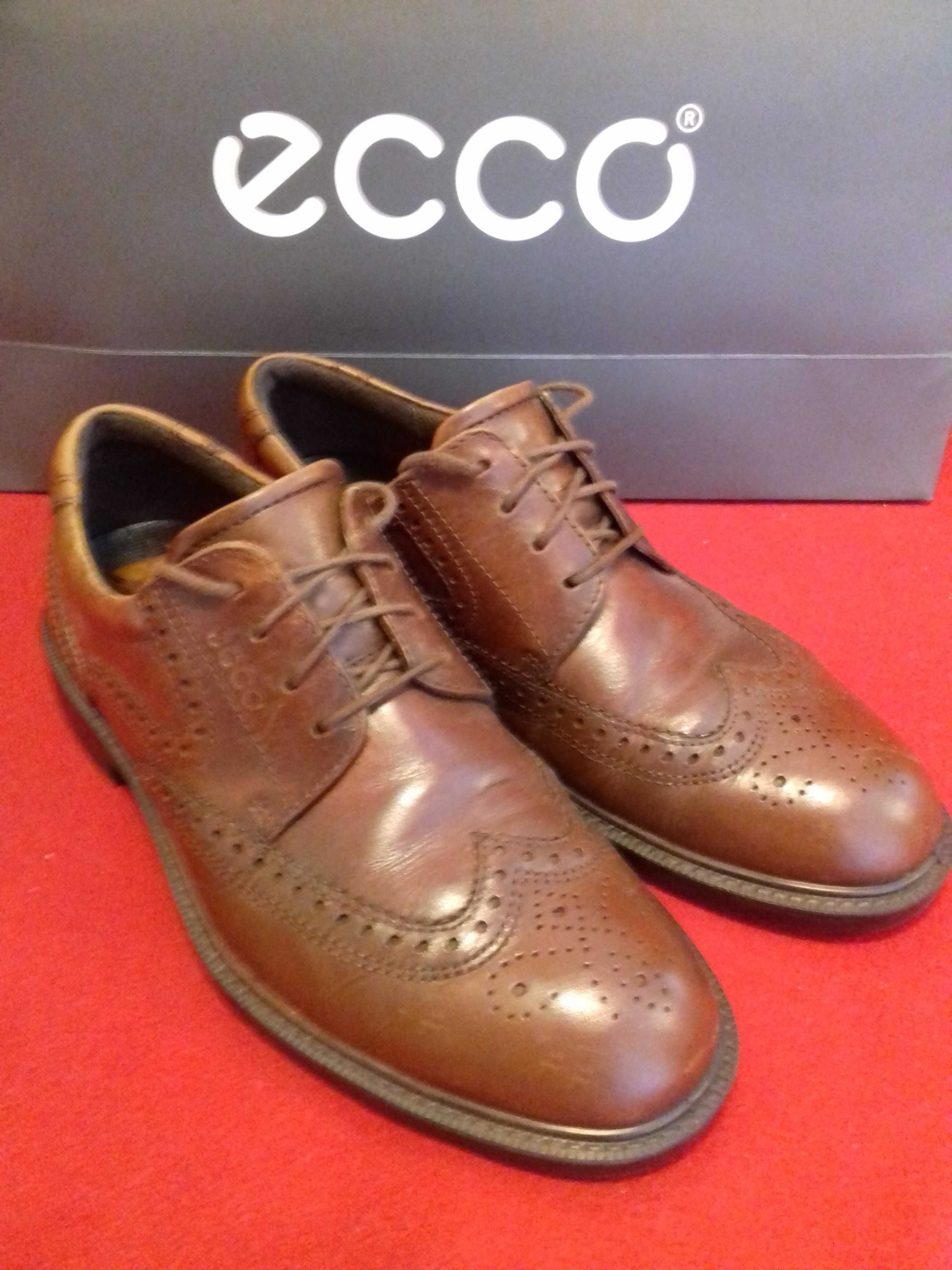 Brogues Ecco skórzane luksusowe vipowskie
