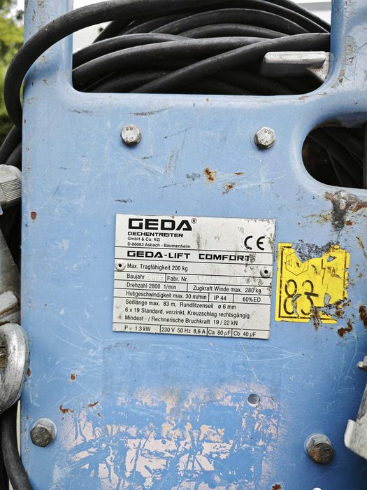 Winda Drabina dekarska GEDA LIFT Standard r.2002 wciągarka wyciąg Nr.5