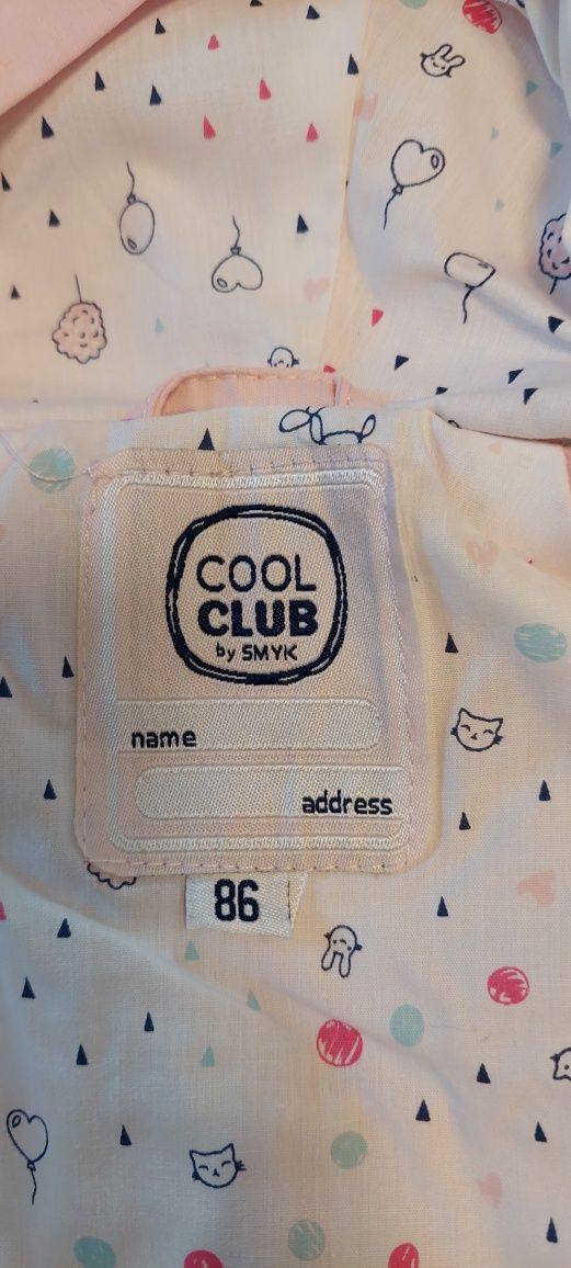 Kurtka parka różowa cool club nowa dla dziewczynki