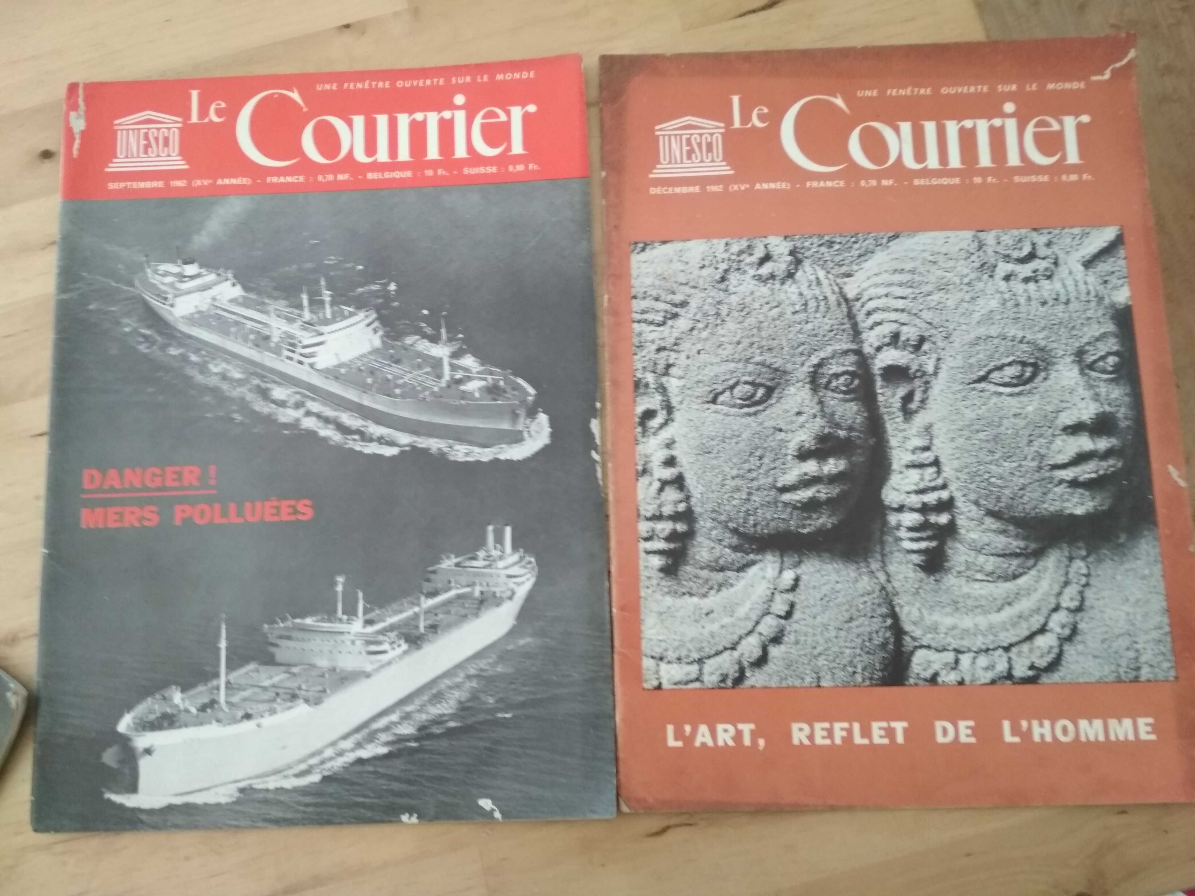 4 revistas Le Courrier, 1962