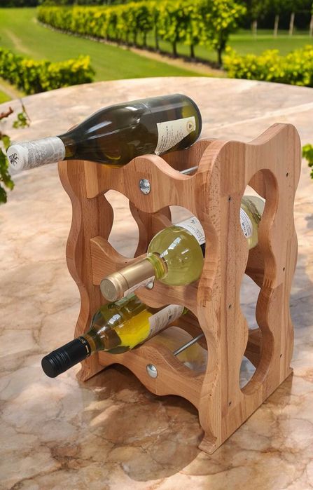 Stojak na wino - drewno lakier x6