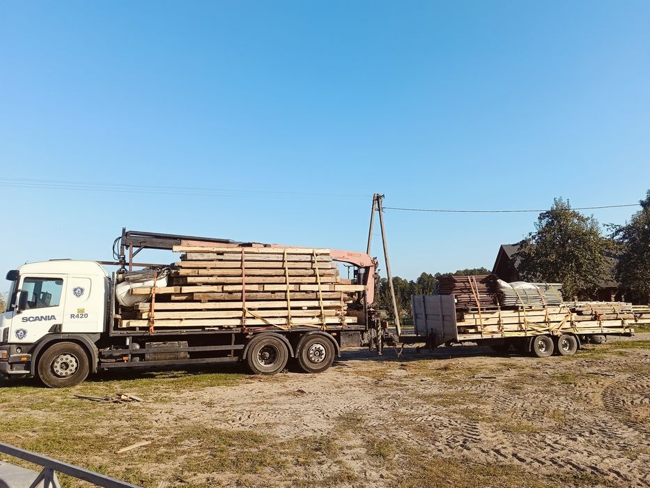 Scania R 420 124L HDS Palfinger 16000L chwytak UDT zestaw z przyczepa