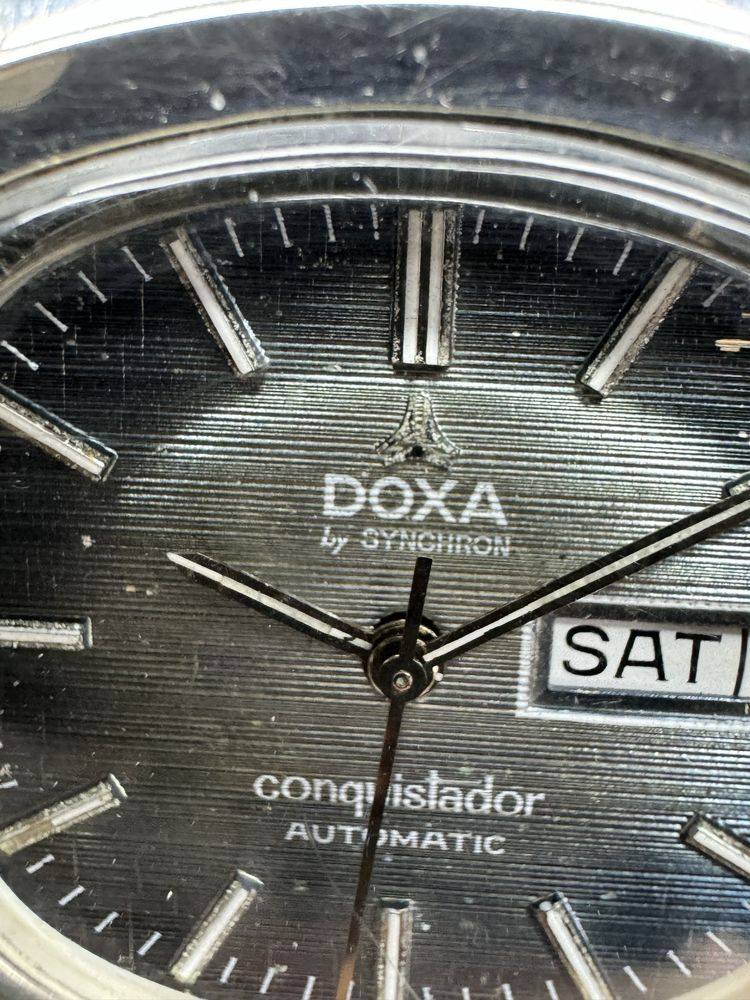 Stary męski swajcarski zegarek Doxa by Synchron automatic Conquistador