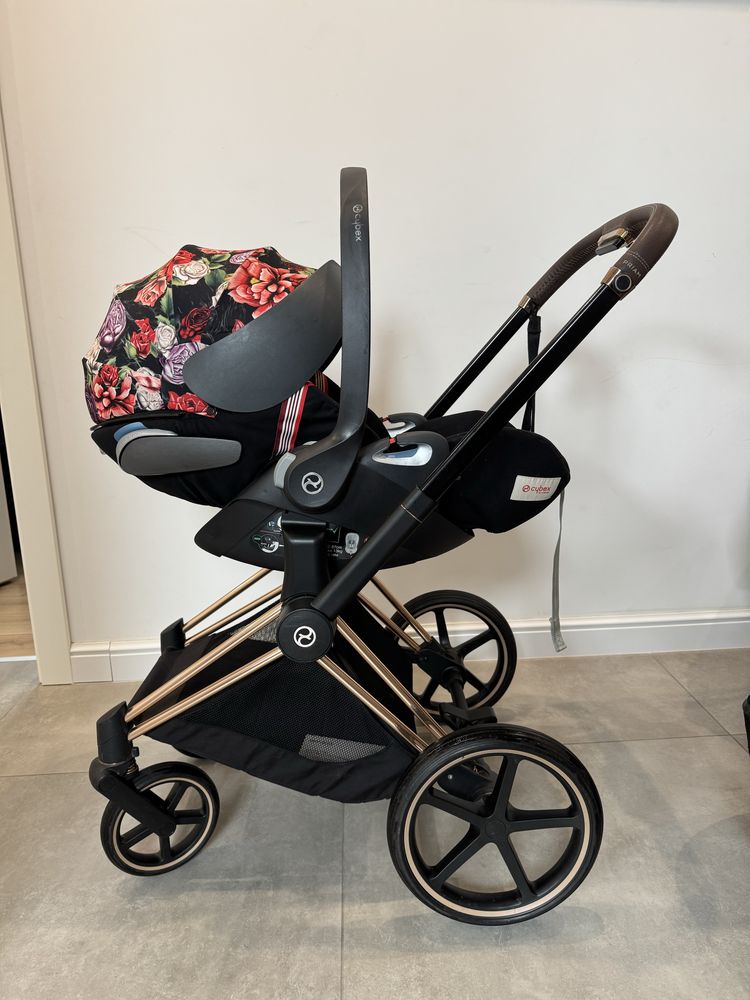 Cybex Priam 4.0 3w1 Spring Blossom Dark / Rose Gold