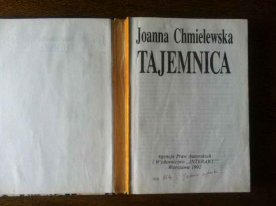 B. Guimaraes "Niewolnica Isaura", J. Chmielewska "Tajemnica" zestaw