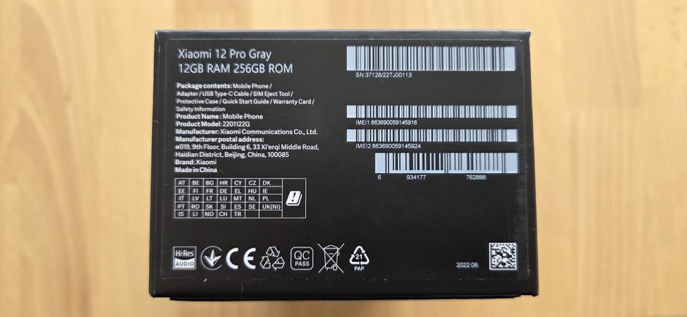 Xiaomi 12 Pro gray 12GB RAM 256 GB