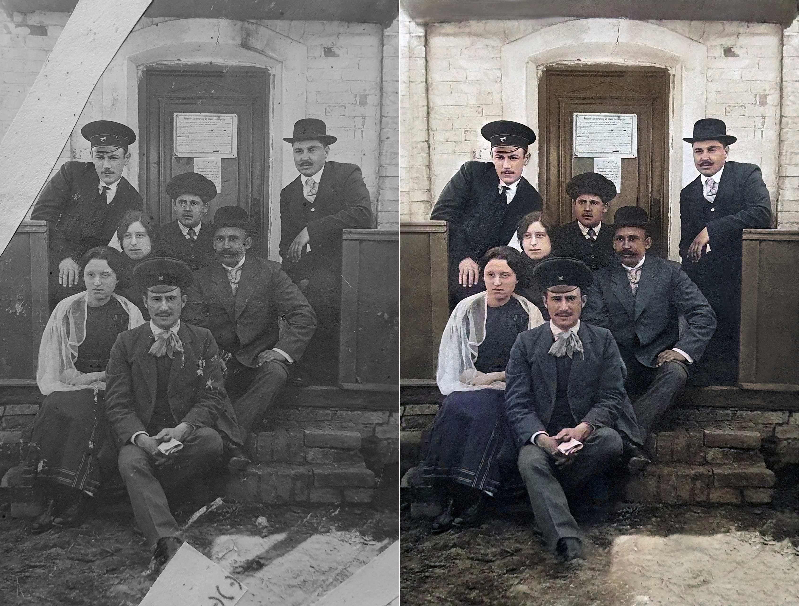 Фотошоп, реставрация, восстановление, ретушь. Окраска ч/б фото