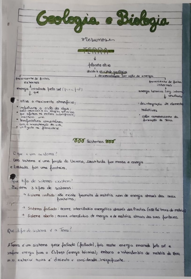 Resumos Biologia e Geologia 10°ano (30pags)