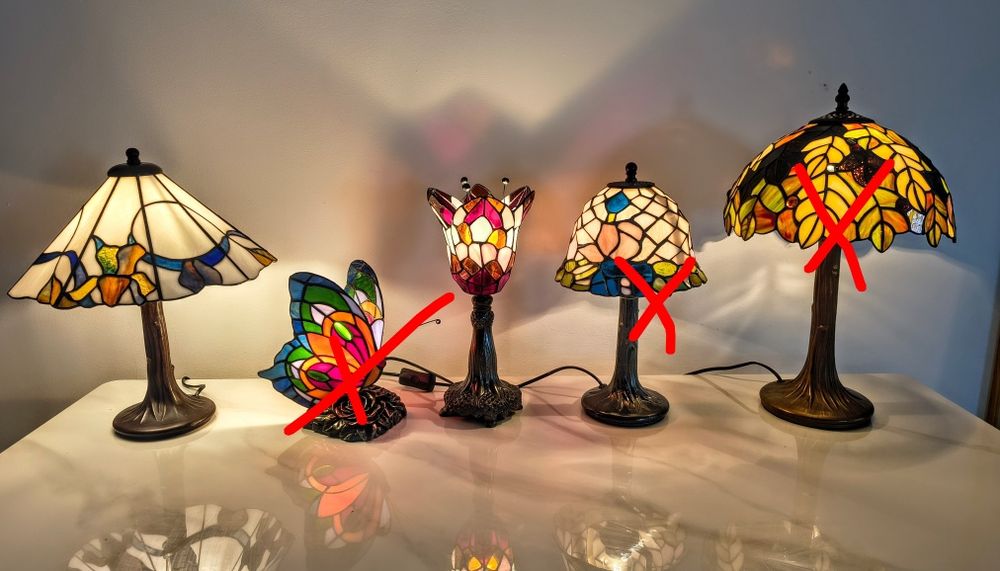 Lampy witrażowe stołowe / nocne Tiffany