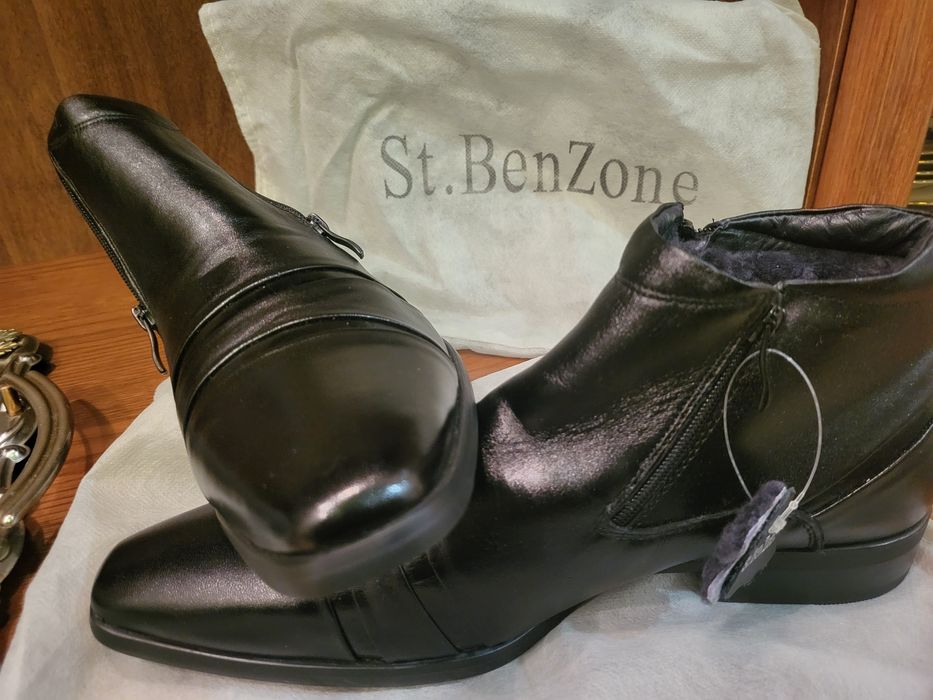 Зимові нові напів черевики натуральна шкіра на натуральному хутрі