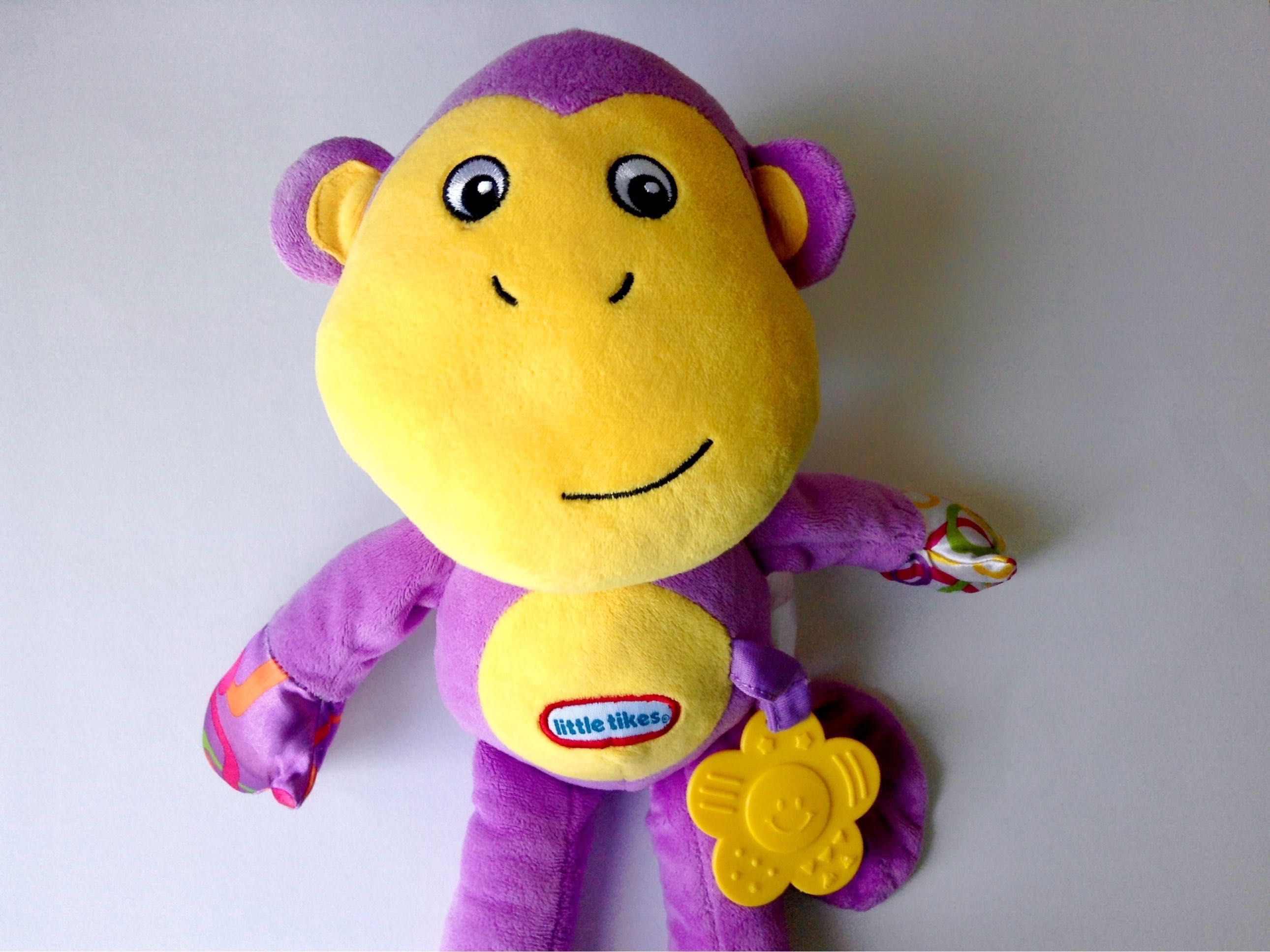 Плюшева іграшка фіолетова мавпа обезьяна Little tikes