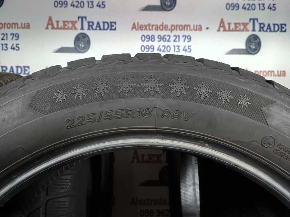 4 шт 225/55 R18 Lassa Competus Winter 2 зимові шини б/у 6,5 мм