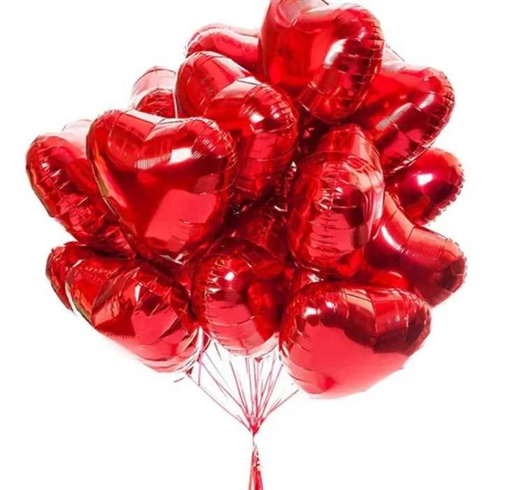 Balon serce 45cm z Helem. Walentynki dostawa