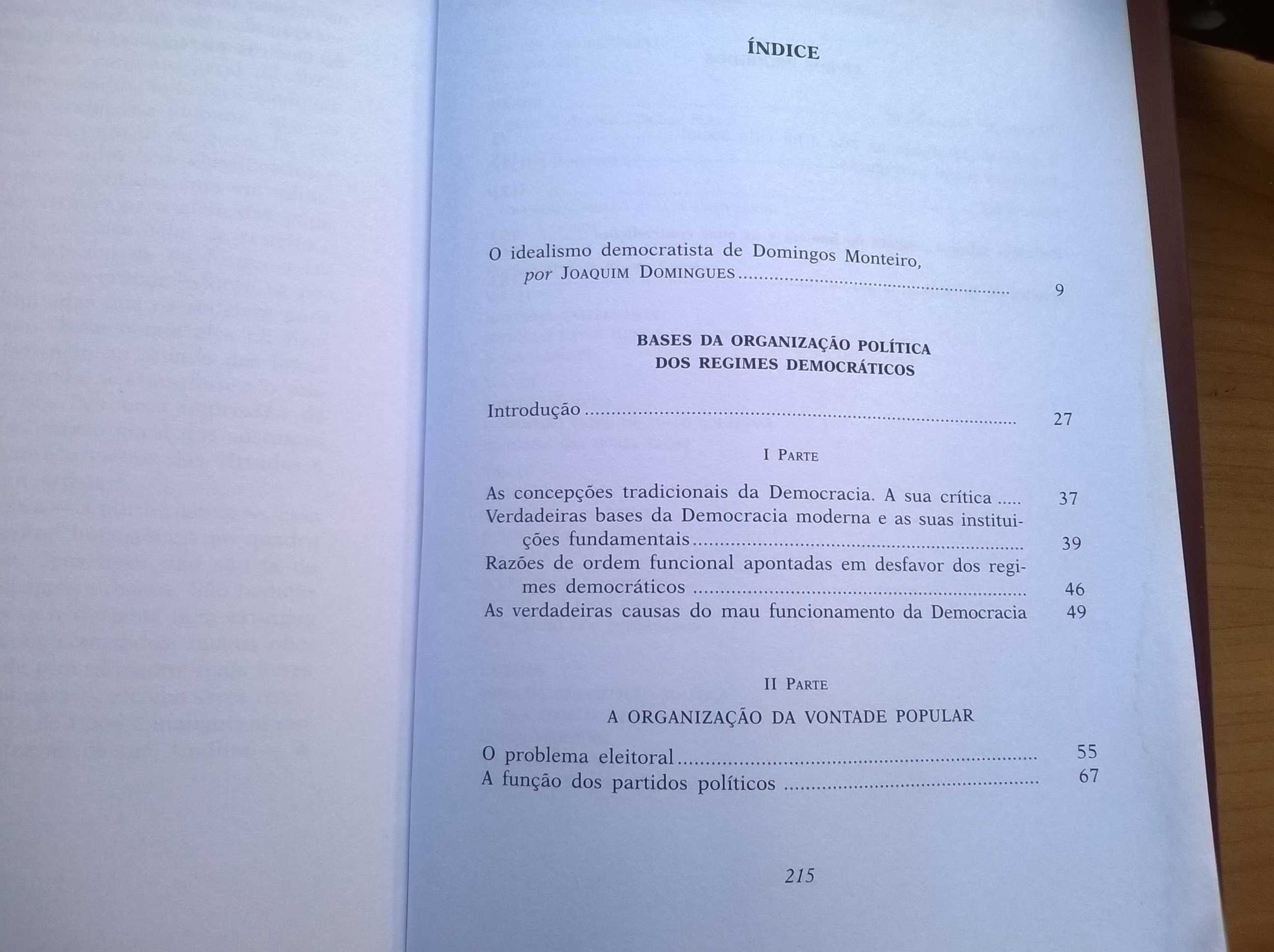 ENSAIOS - Bases da Organização Política - Domingos Monteiro