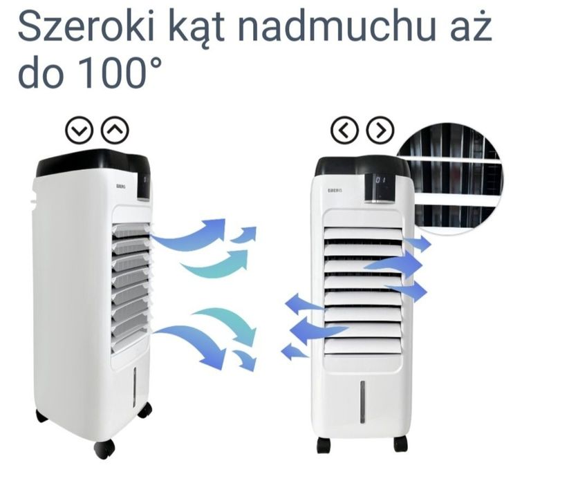 Klimatyzator wodny,hybrydowy 4w1 klimator,nawilżacz,cyrkulator,,oczysz