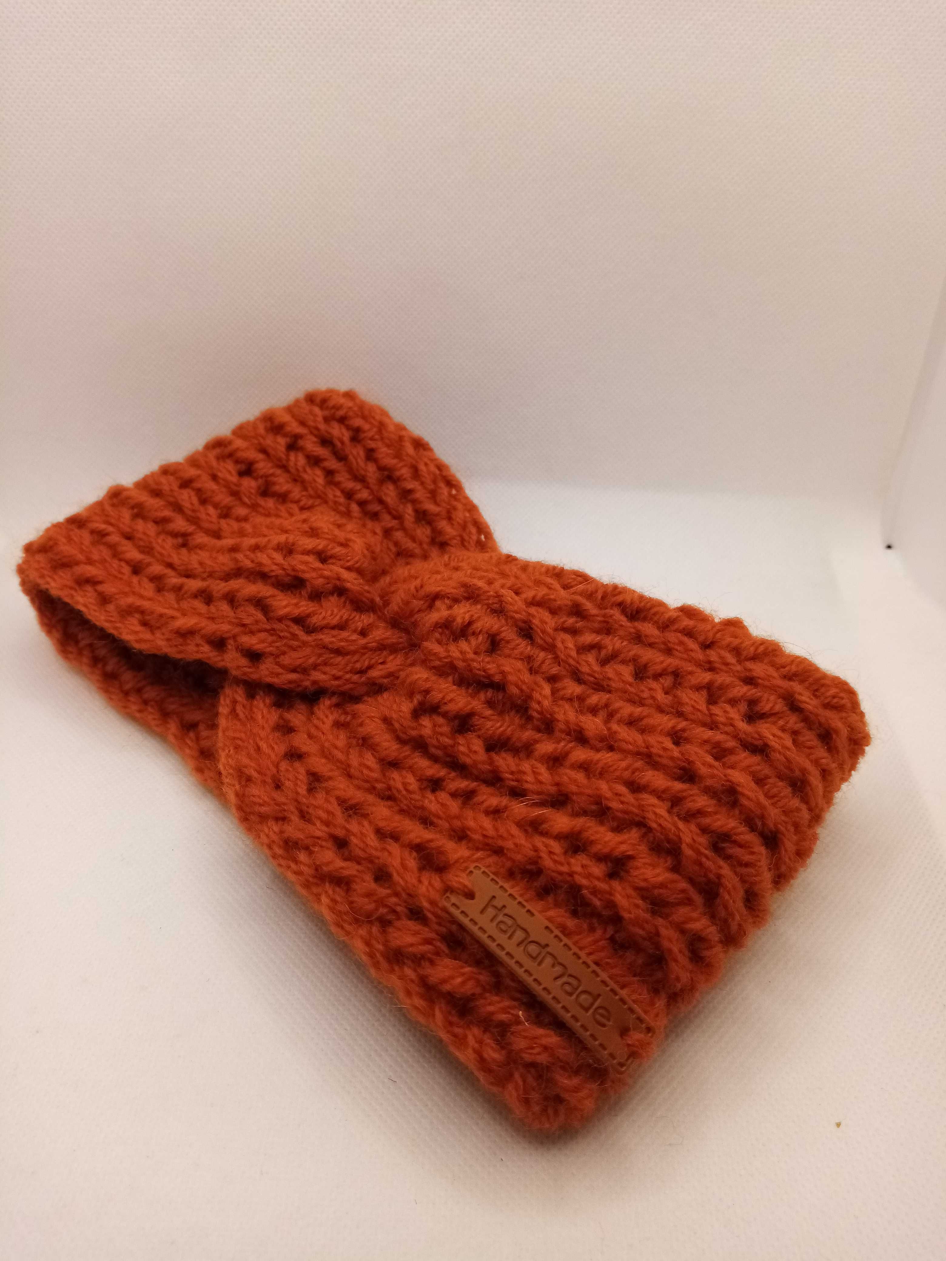 Szeroka opaska na głowę; turban; rękodzieło