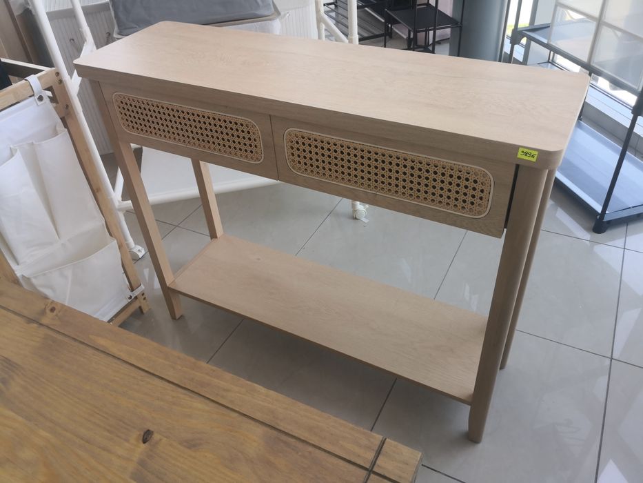 Konsola wąska do przedpokoju salonu stolik regał boho