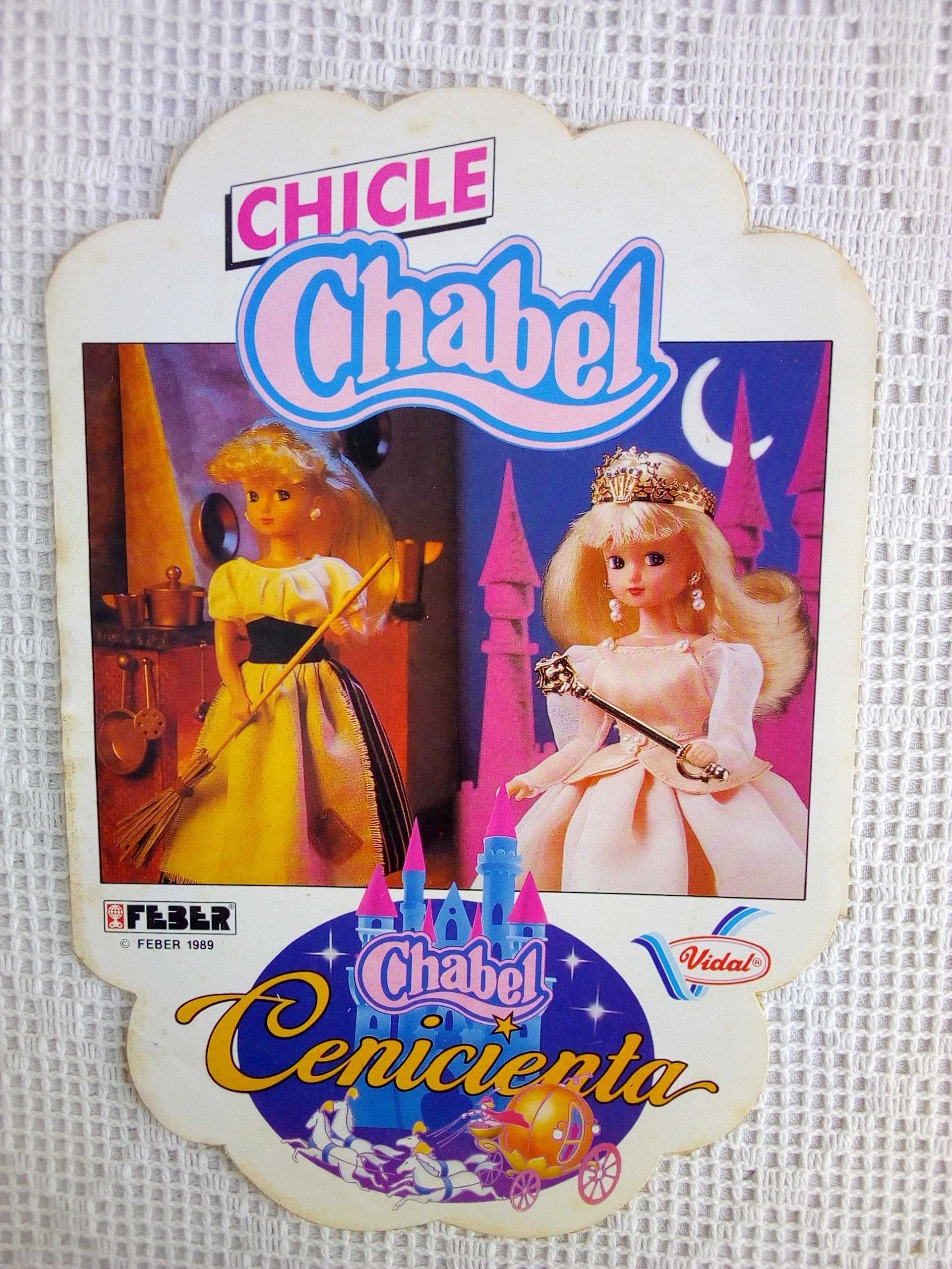 Autocolantes das pastilhas elásticas Chabel e da marca Iophil- Anos 80