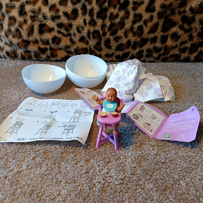 My mini baby seria 2 , zestaw z fioletowym krzesełkiem lalka laleczka