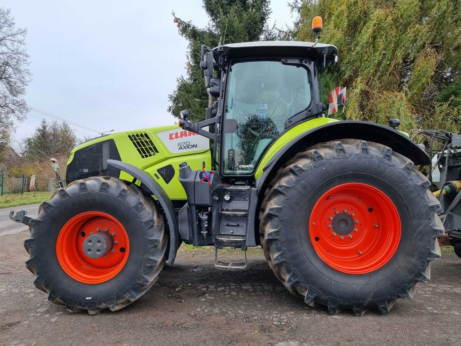 Claas Axion 870 Cmatic Cebis WOM przód Nawigacja nowe opony z Niemiec