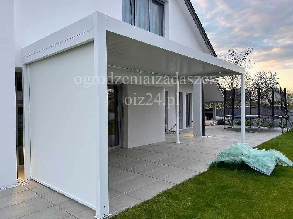 Pergola Aluminiowa Lamele Zadaszenie Taras Led Transport
