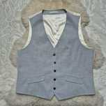 Kamizelka garniturowa XL Szara Jasna Nowa Burton Menswear London
