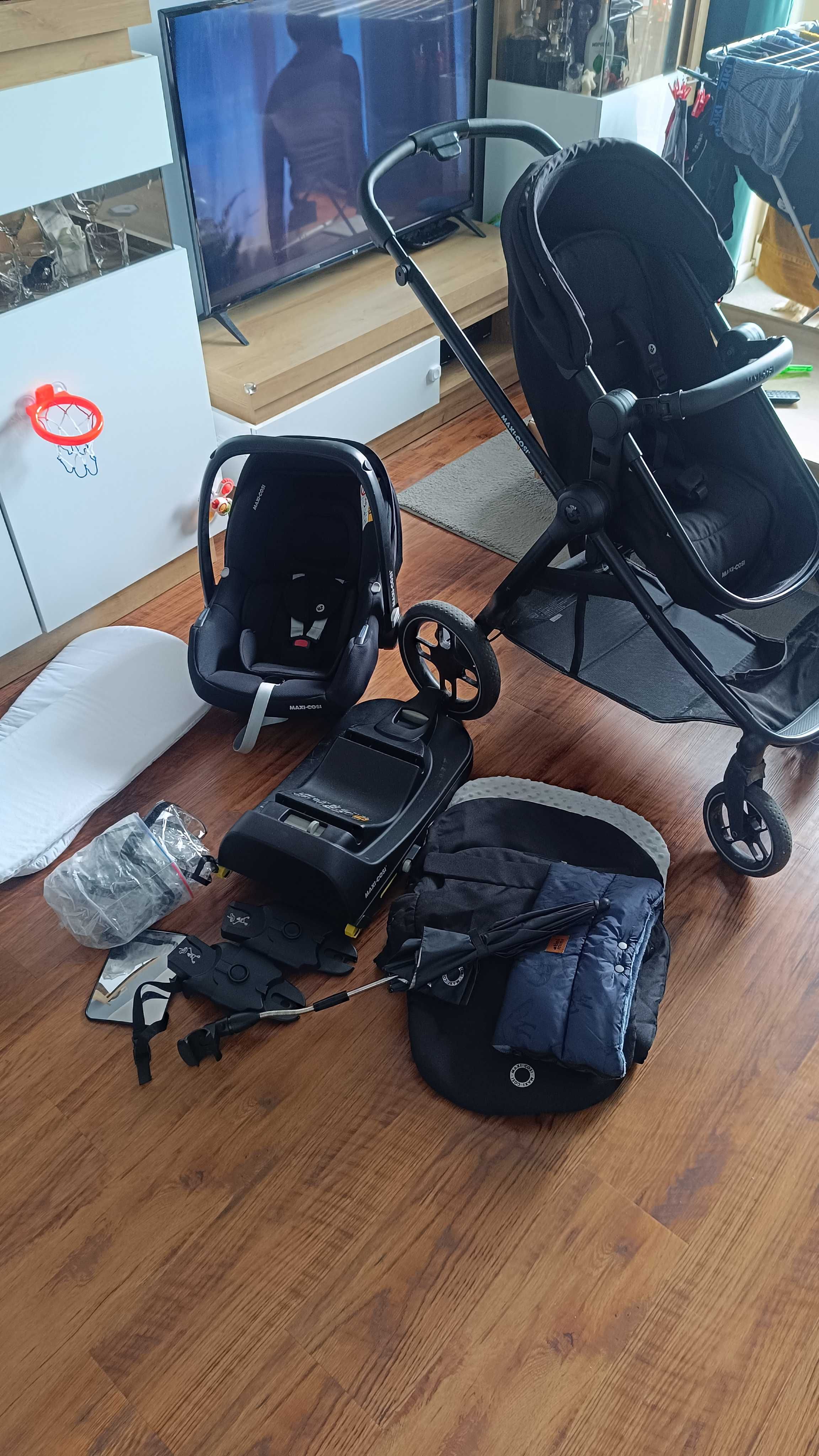 Wózek 2w1 Maxi Cosi Zelia3 + fotelik + baza + akcesoria
