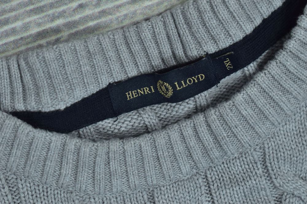 Henri Lloyd Bawełniany Sweter Męski Z Warkoczowym Splotem Xxl